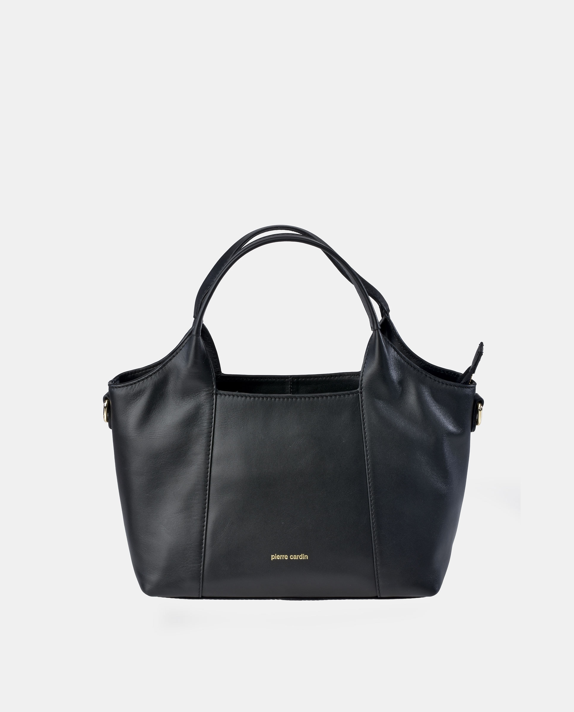 Bolso carryall Pierre Cardin en piel con doble asa - Negro Negro-1