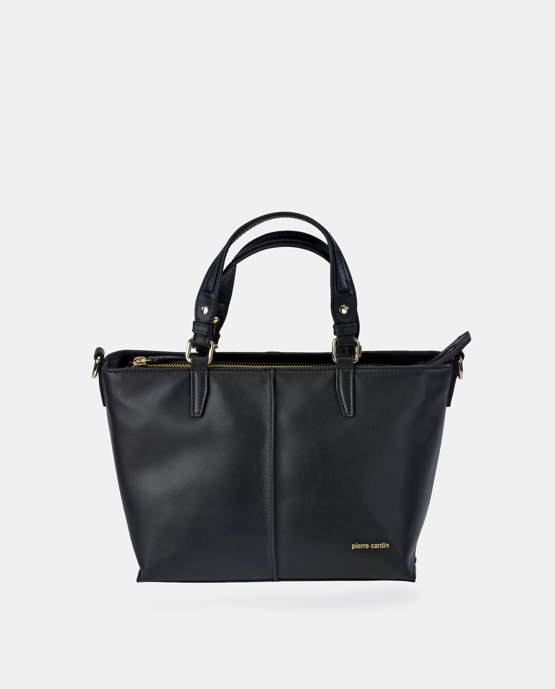 Bolso carryall Pierre Cardin en piel con doble asa de mano - Negro Negro-1