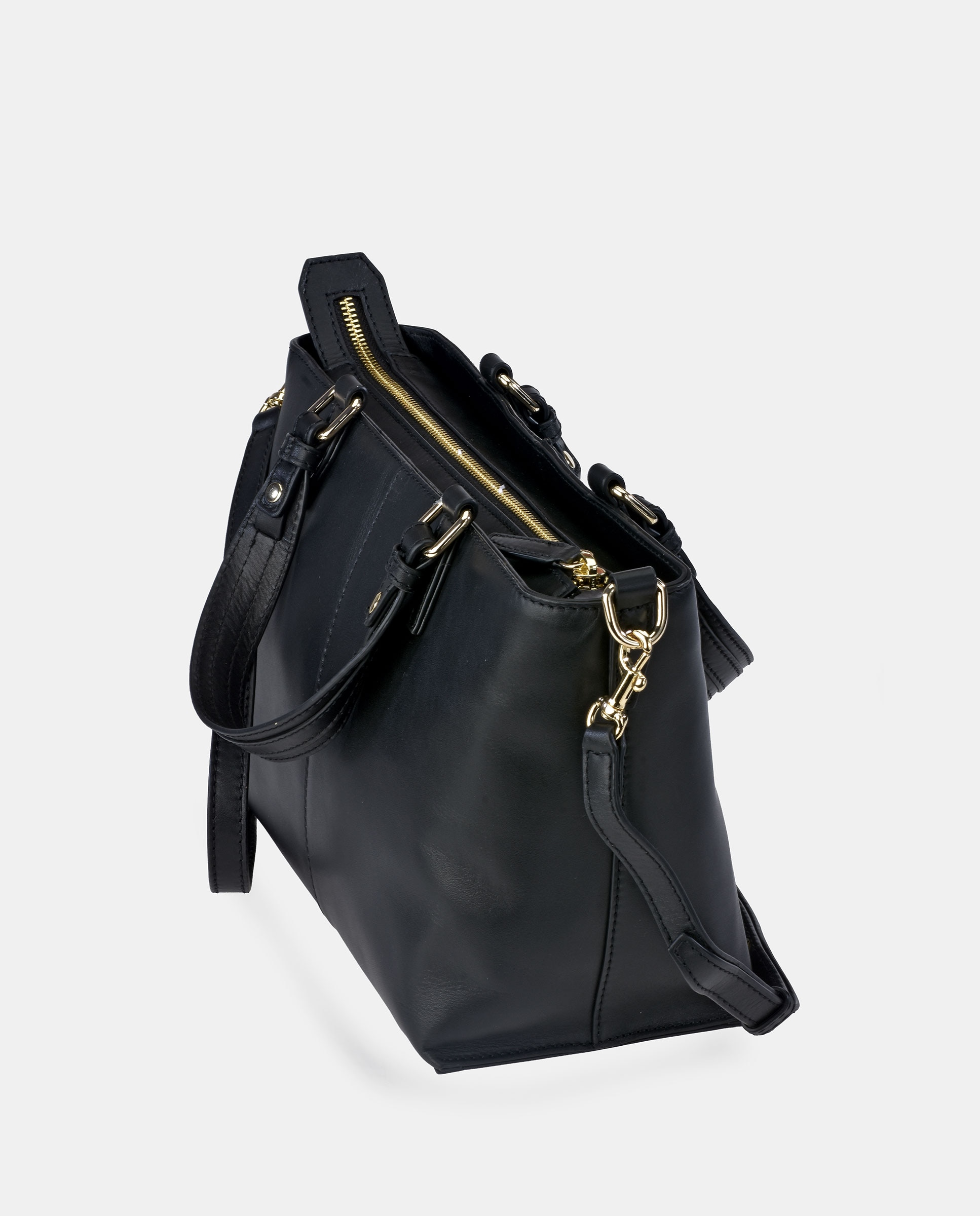Bolso carryall Pierre Cardin en piel con doble asa de mano - Negro Negro-3