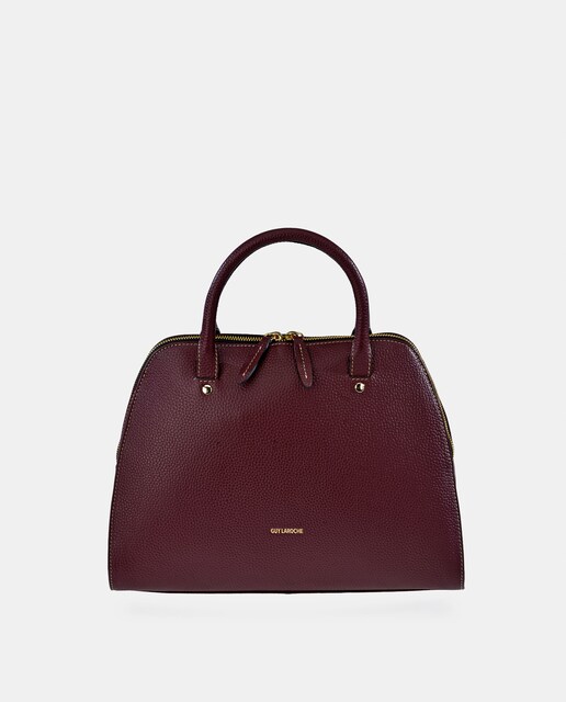 Imagen 0 de Bolso duffel en piel con asas y bandolera