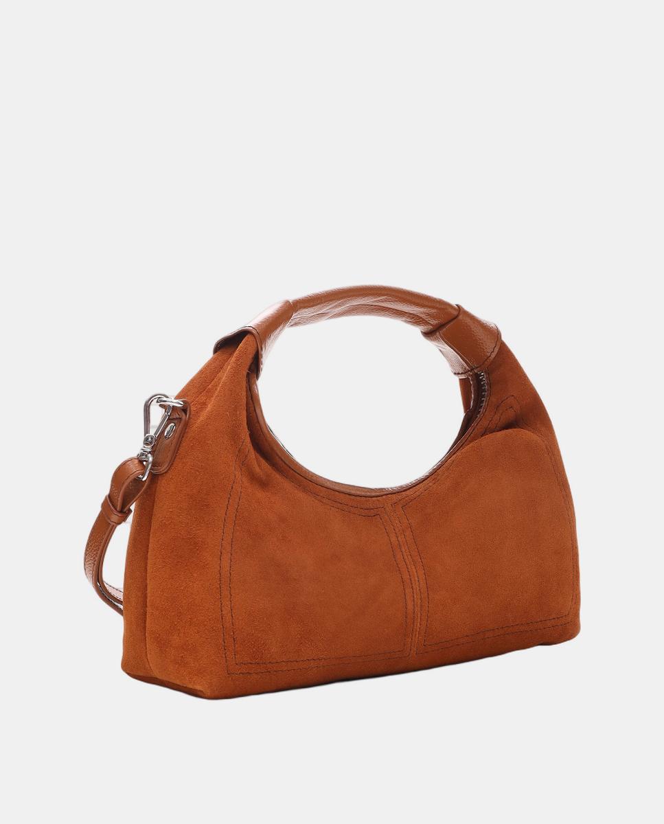 Mala de Mão em Pele com Tira para Cruzar Modelo Dandy Camel-2