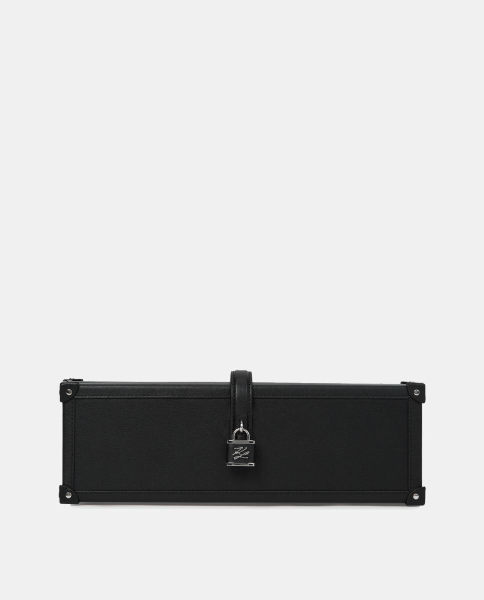 Mala Clutch em Pele K/Autograph Preto-1