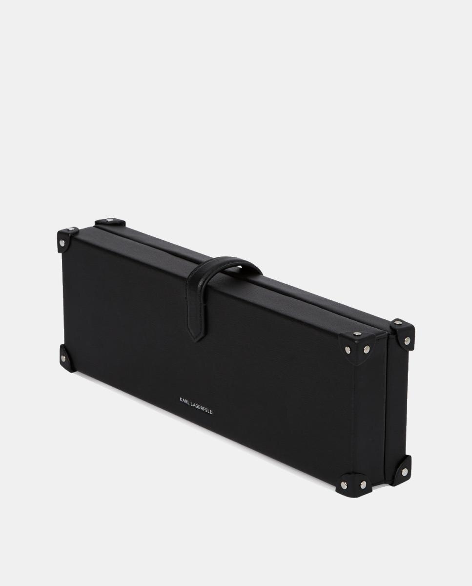 Mala Clutch em Pele K/Autograph Preto-3