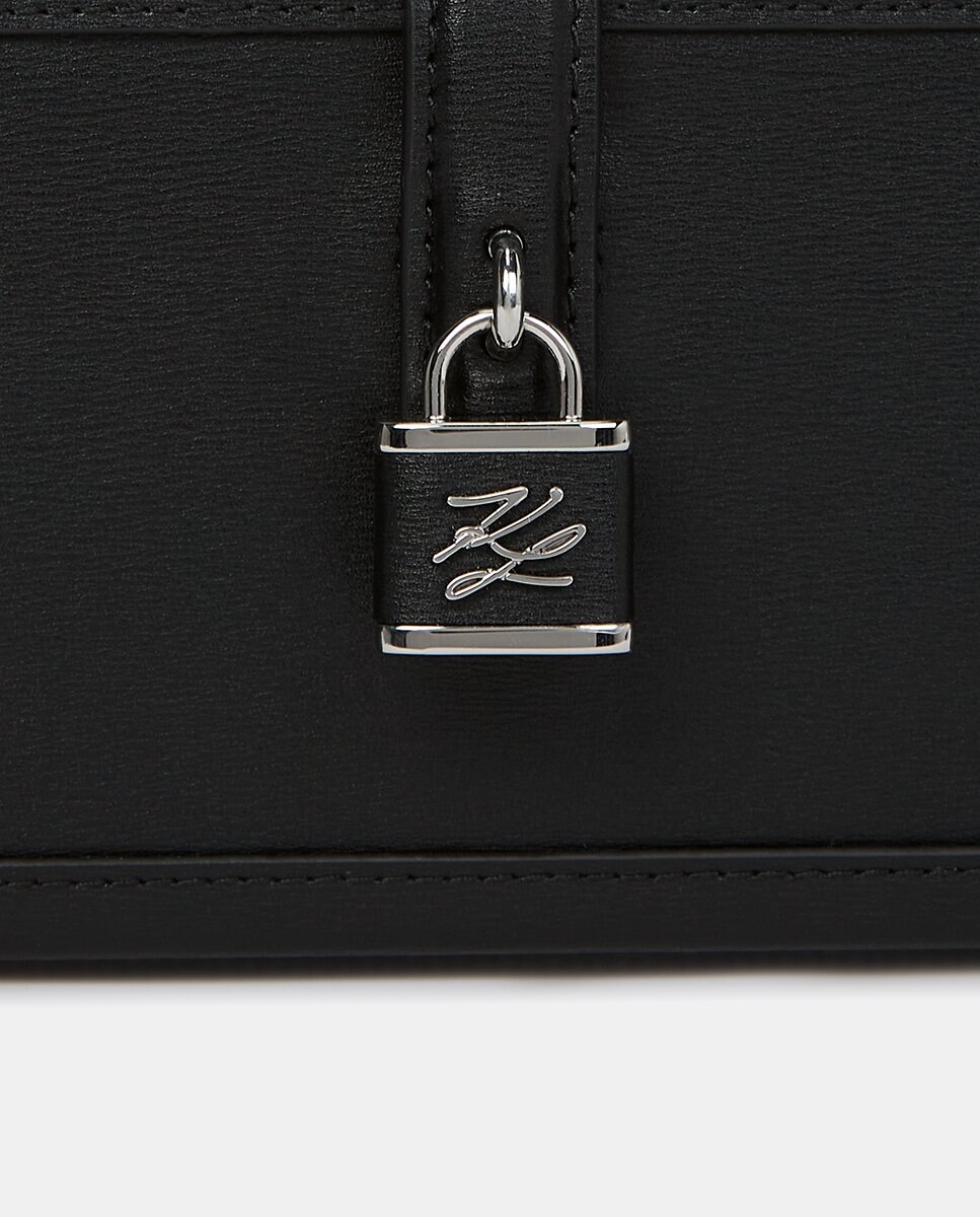 Mala Clutch em Pele K/Autograph Preto-4