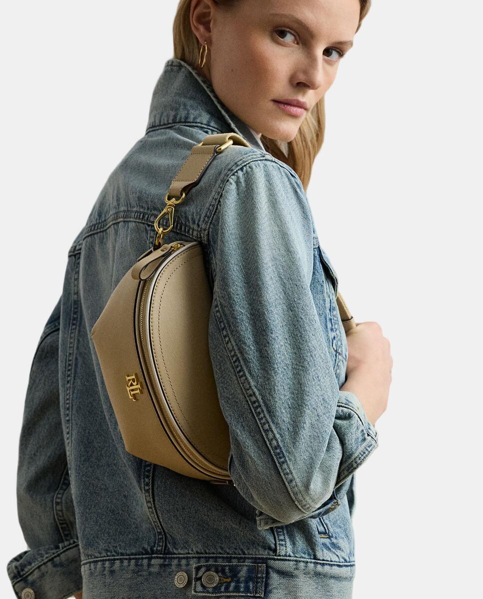 Bolsa de Cintura Marcy em Pele Bege-2