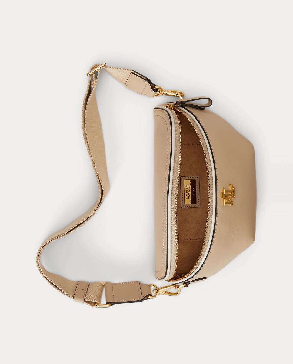 Bolsa de Cintura Marcy em Pele Bege-5