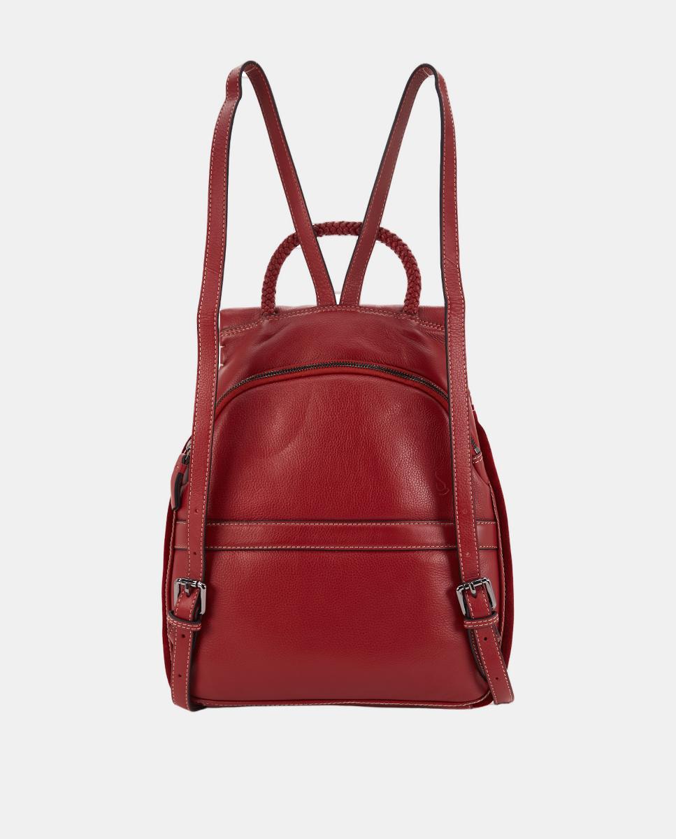 Mochila Freedom em Pele Vermelho-2