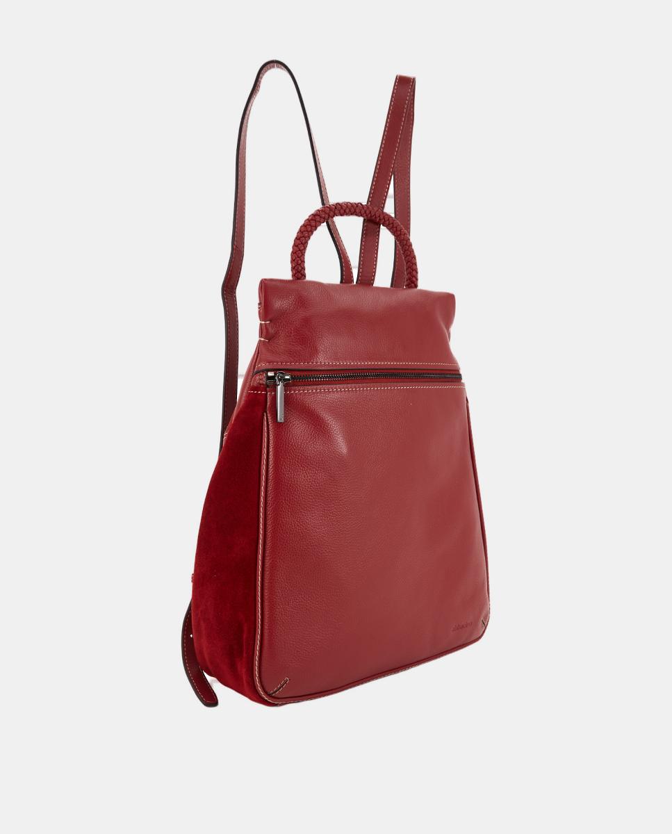Mochila Freedom em Pele Vermelho-3