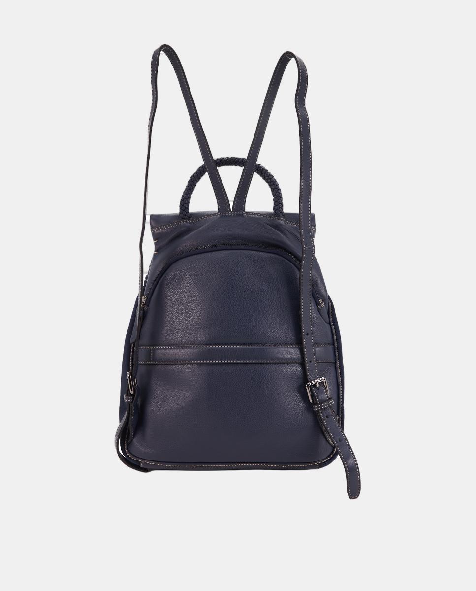 Mochila Freedom em Pele Azul-2