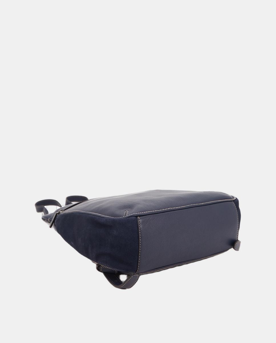 Mochila Freedom em Pele Azul-4