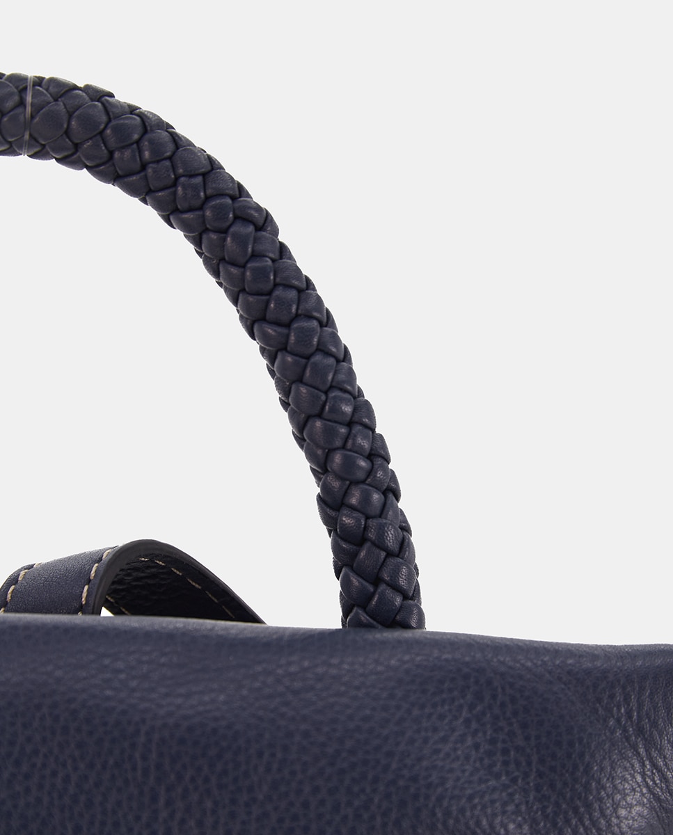 Mochila Freedom em Pele Azul-6