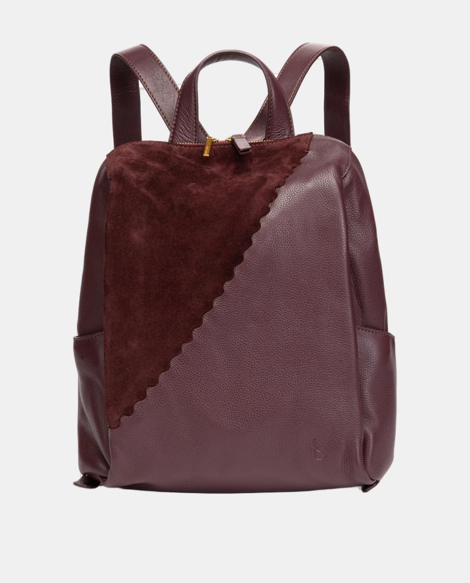 Mochila Freedom em Pele e Croute Bordeaux-1