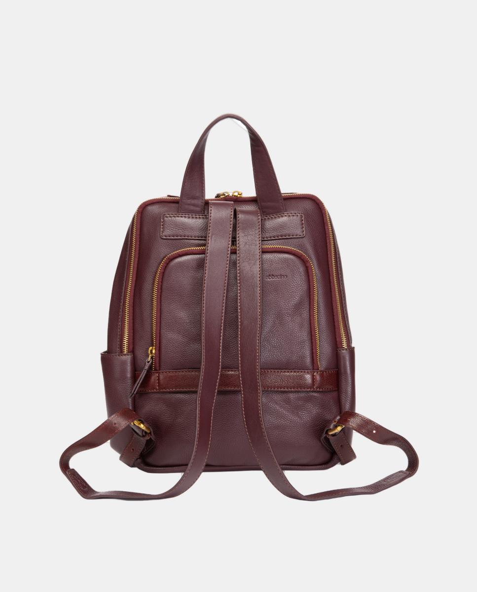 Mochila Freedom em Pele e Croute Bordeaux-4