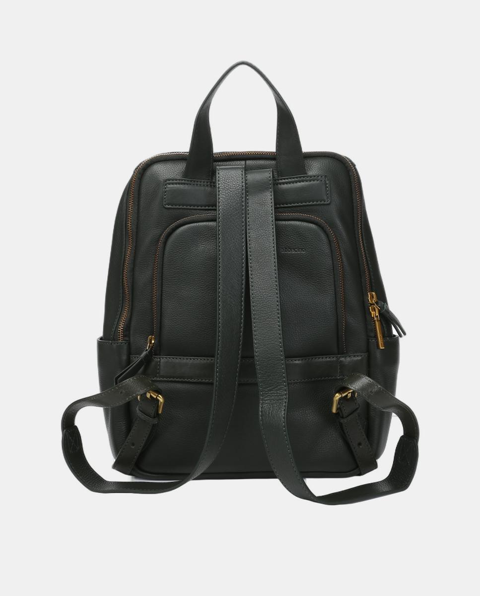 Mochila Freedom em Pele e Croute Verde-3