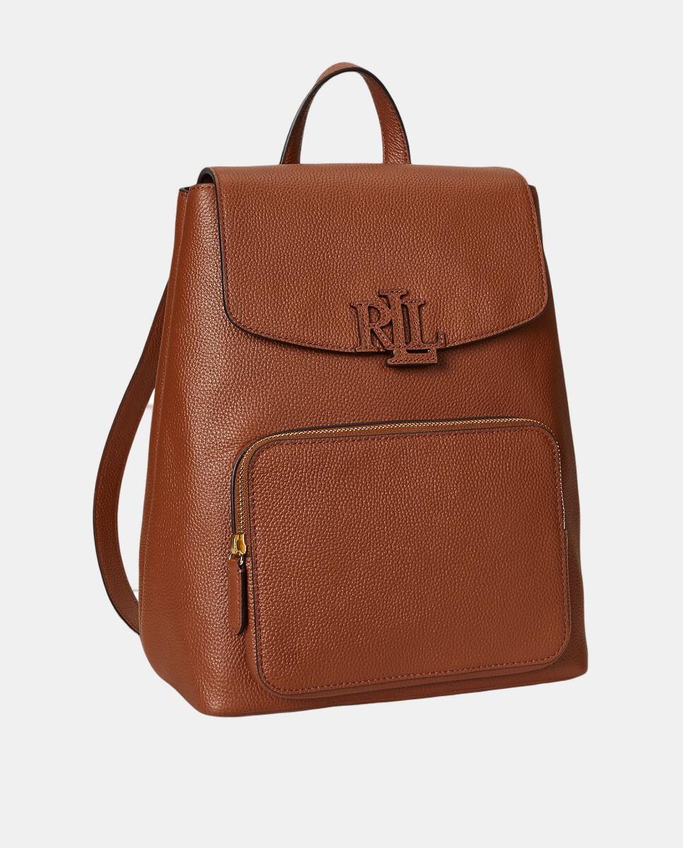 Mochila Cameryn Média em Pele Camel-3