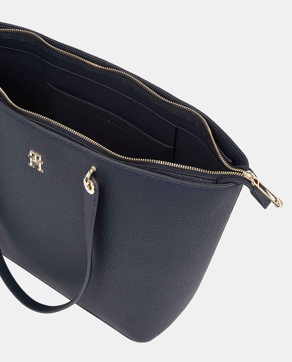 Tote grande en con logo TH y cremallera - Tommy Hilfiger - Azul marino Azul marino-2