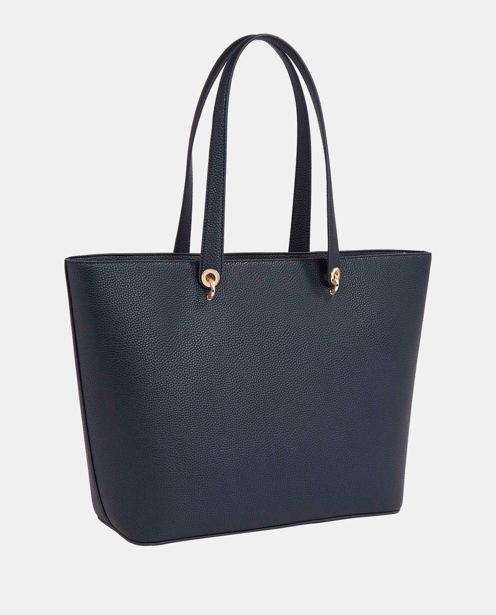 Tote grande en con logo TH y cremallera - Tommy Hilfiger - Azul marino Azul marino-3