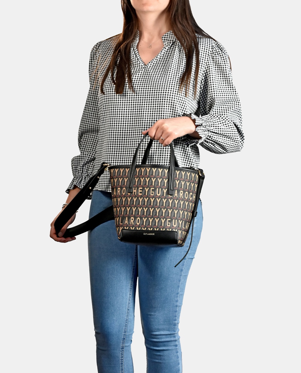 Mala Bucket com Alça de Mão, Alça de Tiracolo e em Lona - Azul Multicolor-2