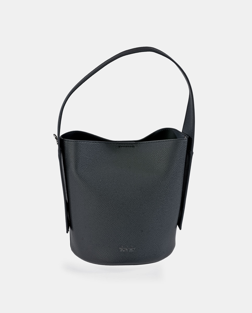 Mala Shopper em Pele Sintética - Preto Preto-1