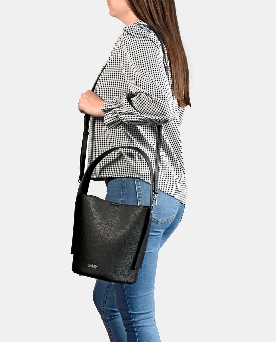 Mala Shopper em Pele Sintética - Preto Preto-2