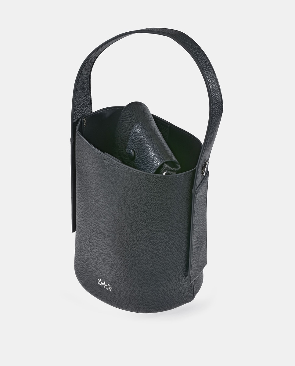 Mala Shopper em Pele Sintética - Preto Preto-3