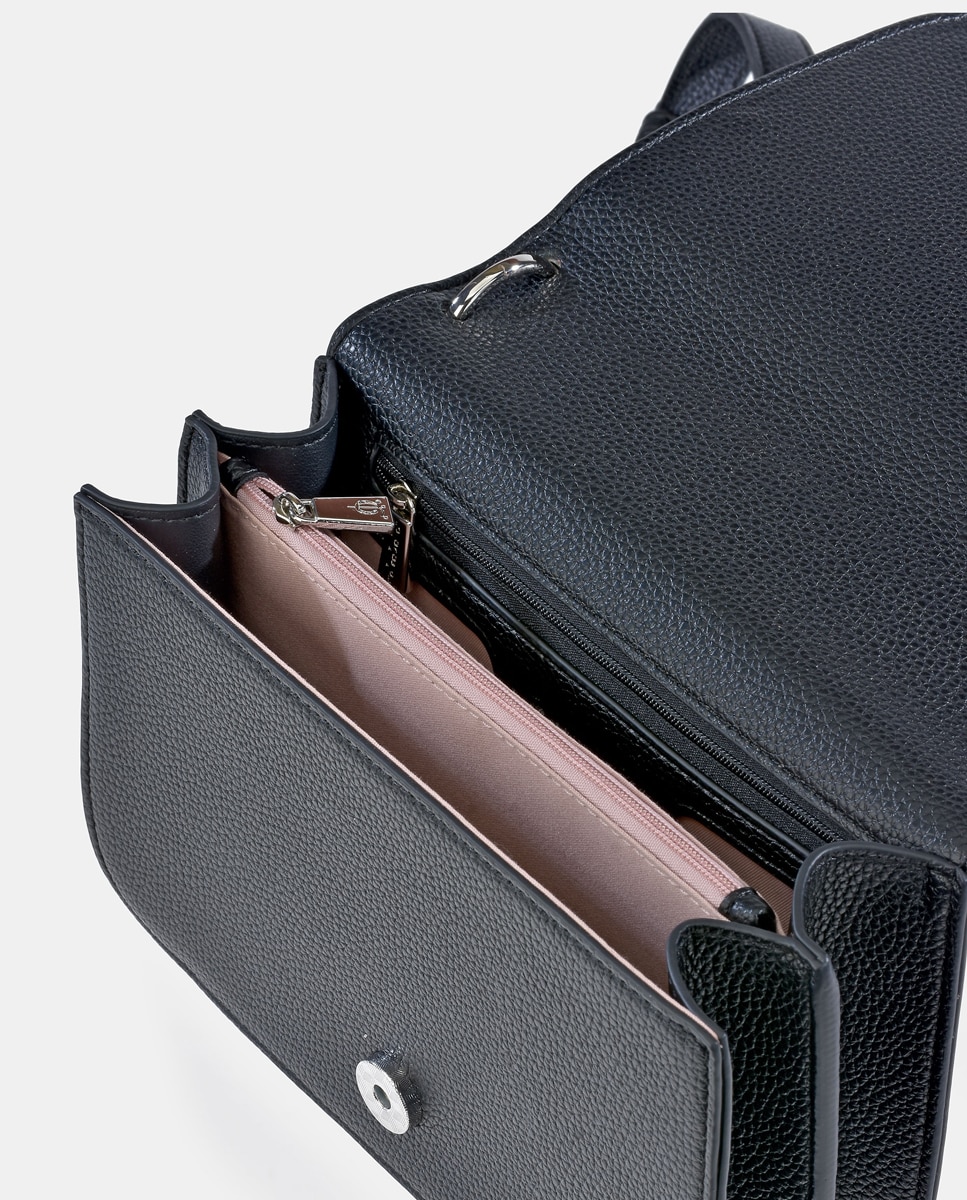 Mala Saddle em Pele Sintética - Preto Preto-5