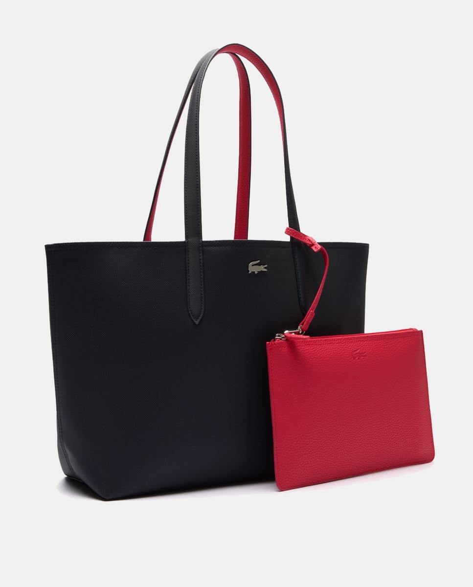 Mala Shopper Reversível com Logótipo Metálico - Castanho Azul-marinho-9