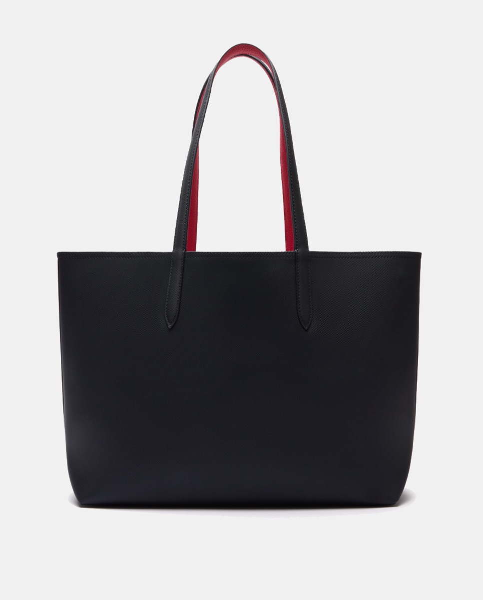 Mala Shopper Reversível com Logótipo Metálico - Castanho Azul-marinho-10