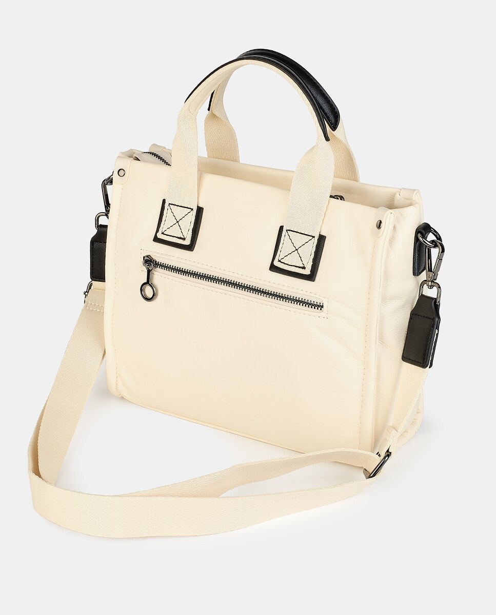 Mini Mala Tipo Tote - Limão Bege-2