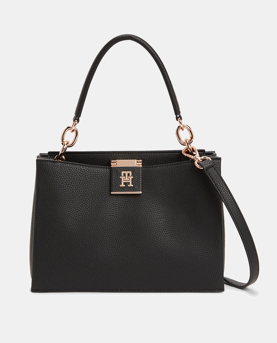 Mala Tipo Tote com Logótipo Metálico Preto-1