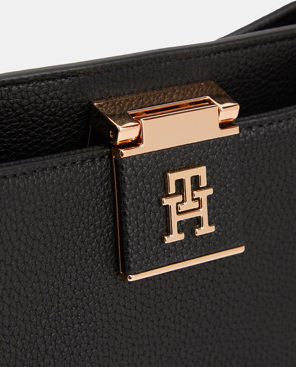 Mala Tipo Tote com Logótipo Metálico Preto-5