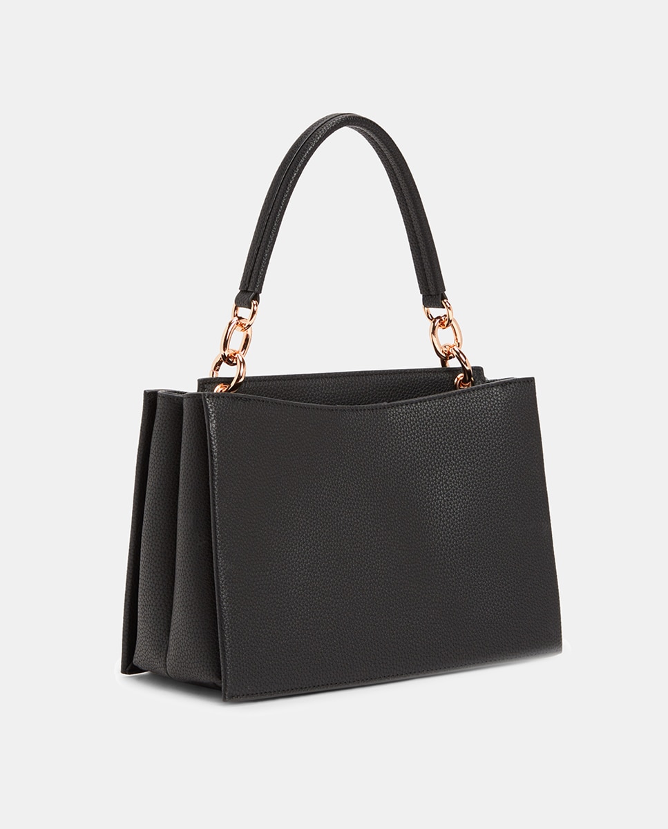 Mala Tipo Tote com Logótipo Metálico Preto-6