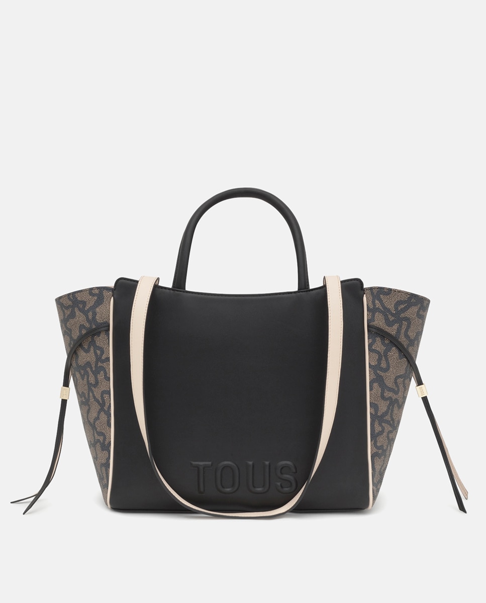 Bolso mediano con cierre de broche y doble asa - Tous - Negro Negro-1