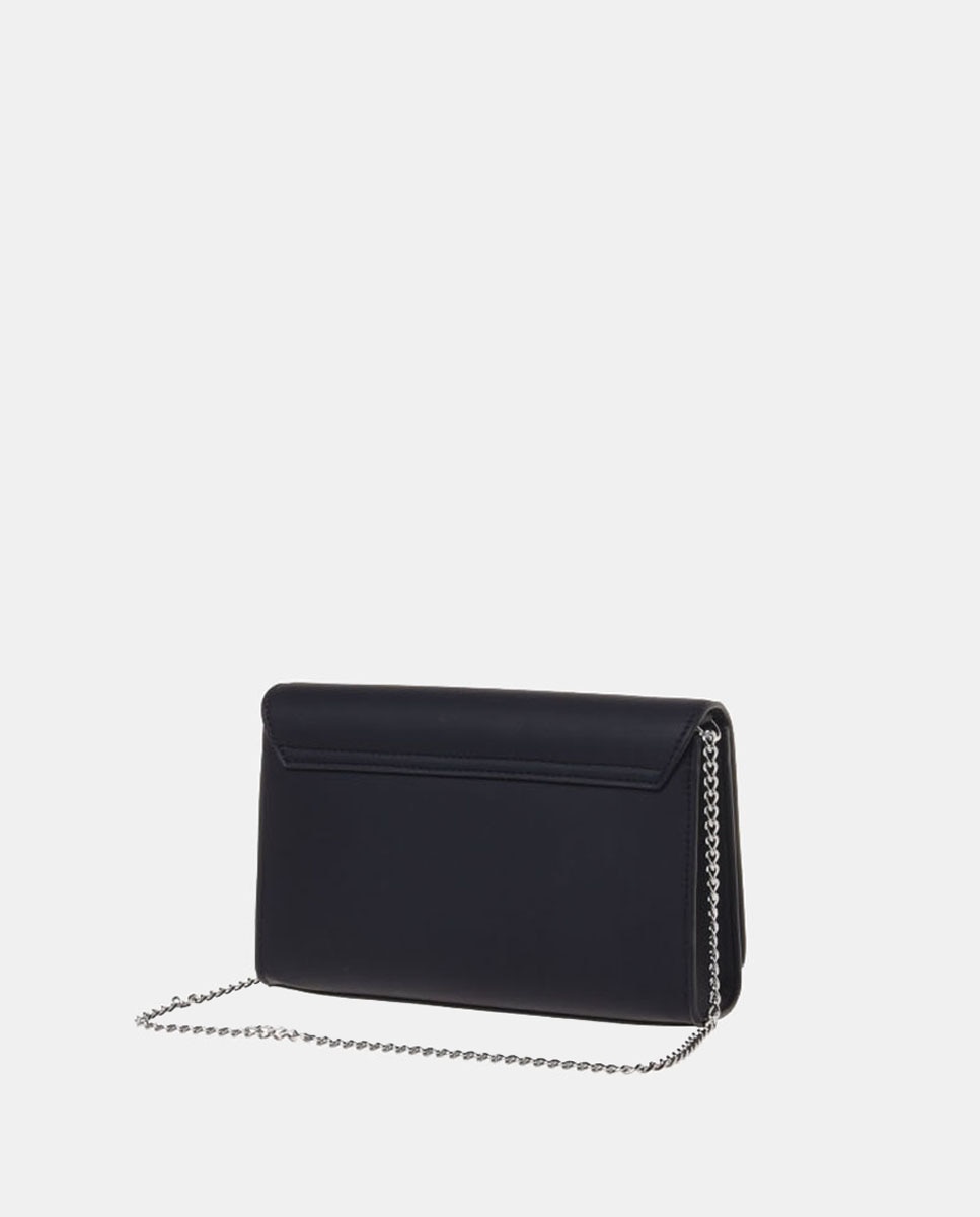 Imagen 2 de Bolso bandolera con solapa y cierre de botón inmantado - Love Moschino - Negro Negro