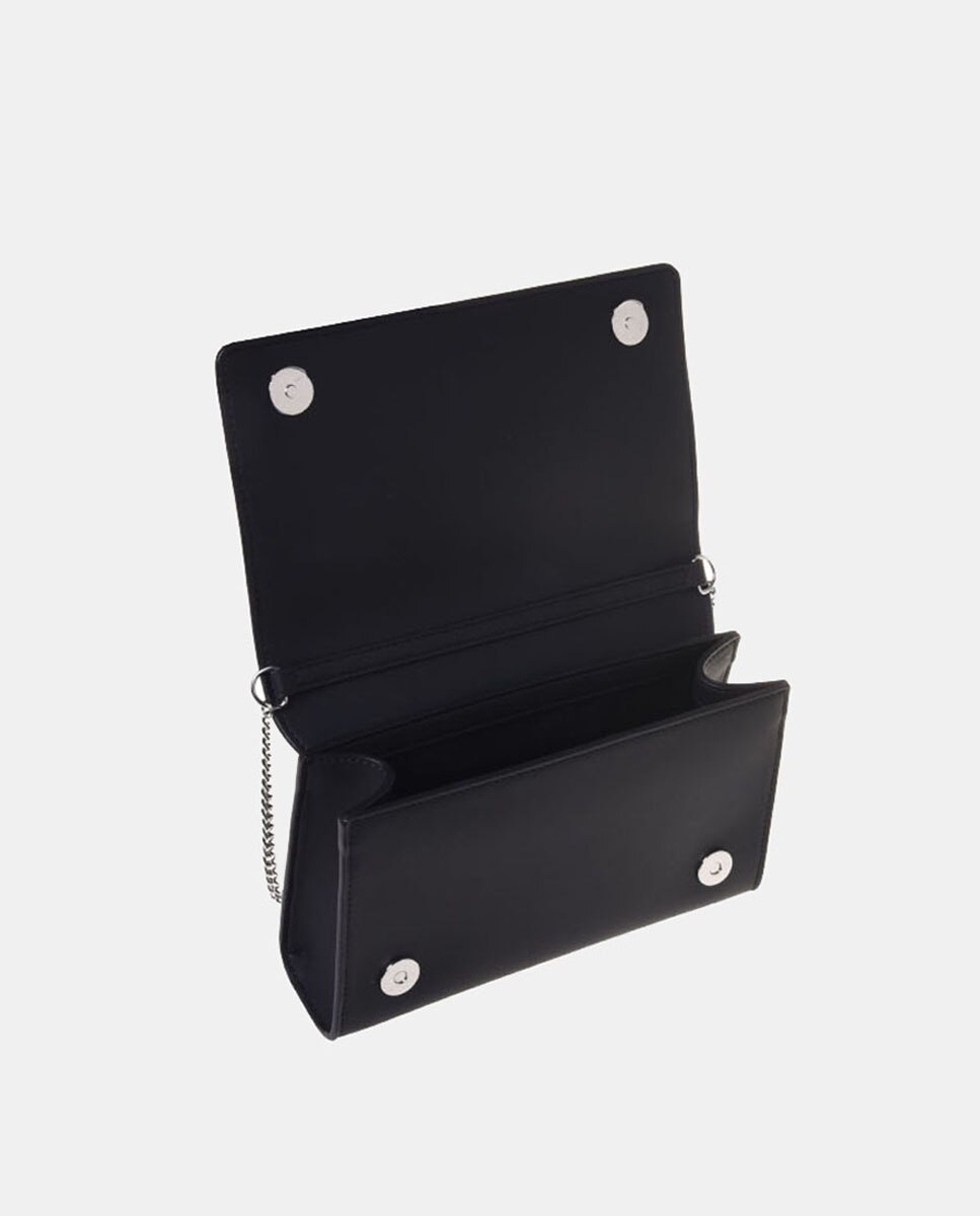 Imagen 3 de Bolso bandolera con solapa y cierre de botón inmantado - Love Moschino - Negro Negro