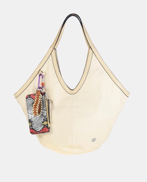 Imagen 0 de Bolso  en pu  grabado   de tacto blando y agaradable  combinado en liso al tono más  detalle de monedero  accesorio en contraste.