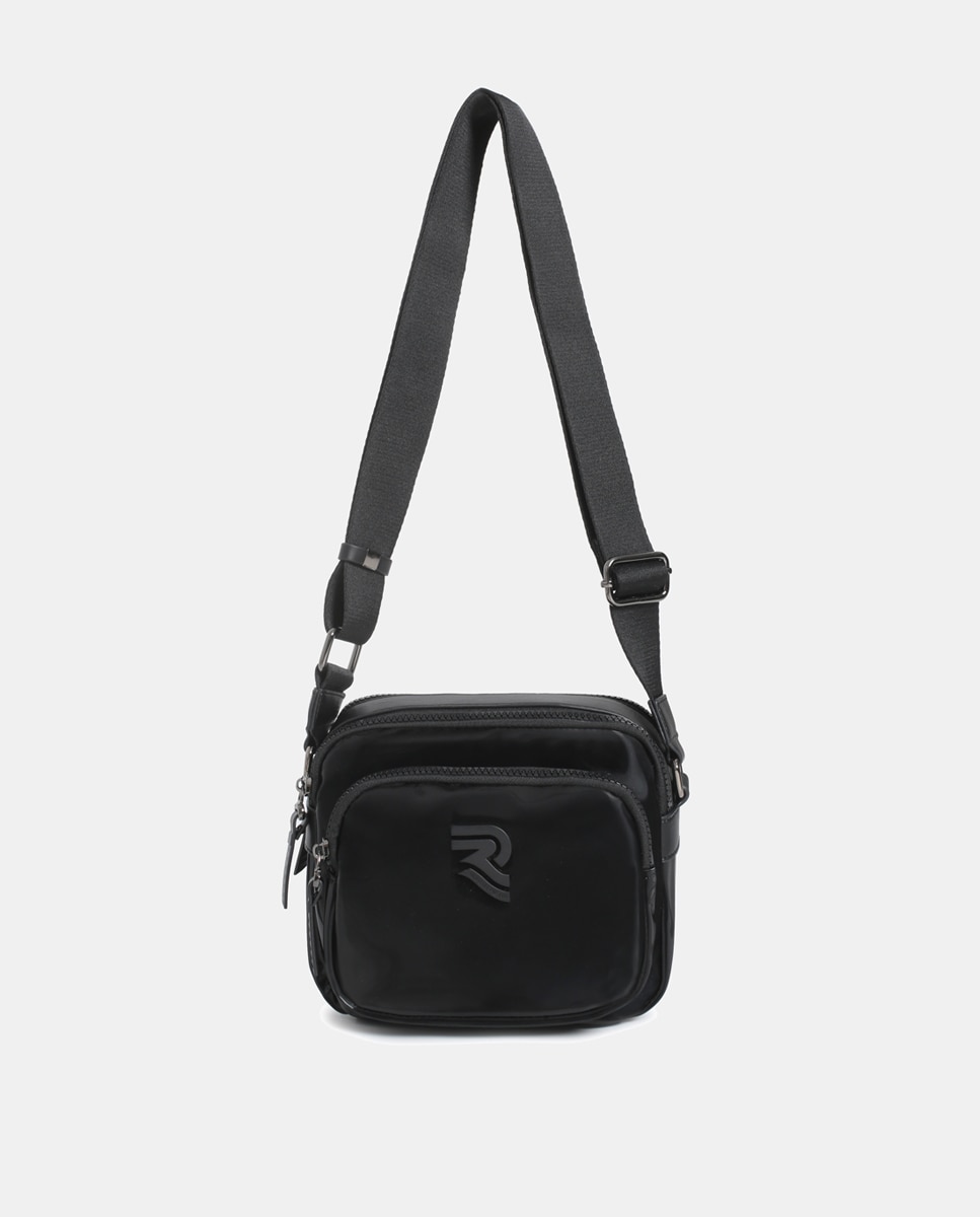 Mala Crossbody em Tecido Técnico Preto-1
