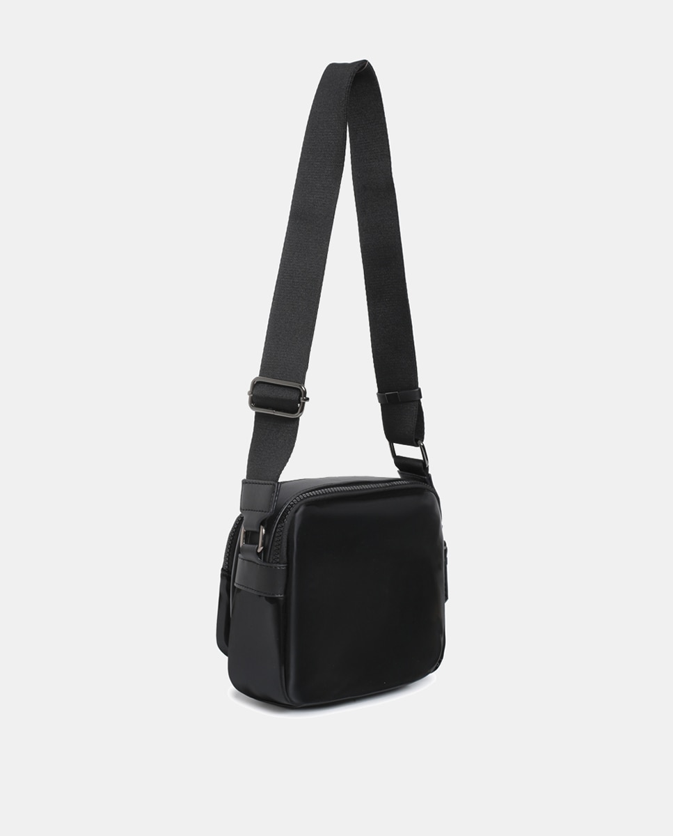 Mala Crossbody em Tecido Técnico Preto-2