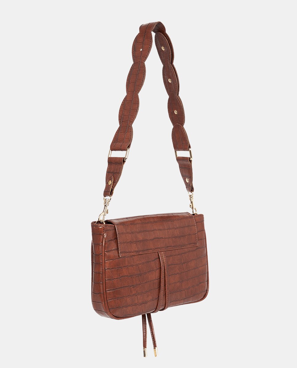 Mala Cruzada Ajustável Modelo LOA Castanho-2