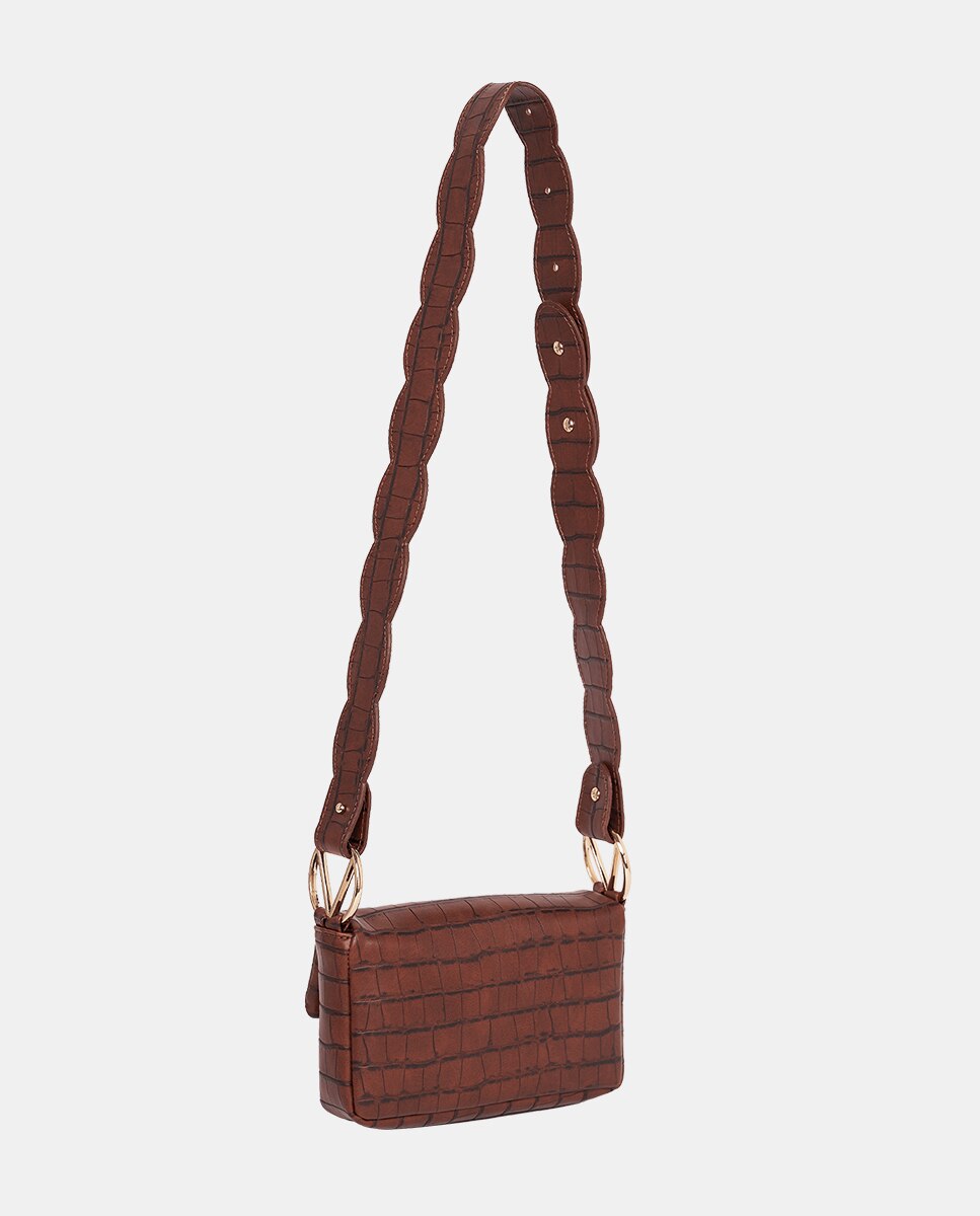 Mala Cruzada Ajustável Modelo ALE Castanho-2