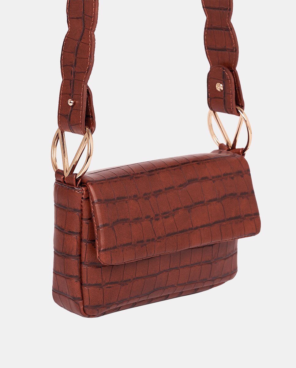 Mala Cruzada Ajustável Modelo ALE Castanho-4