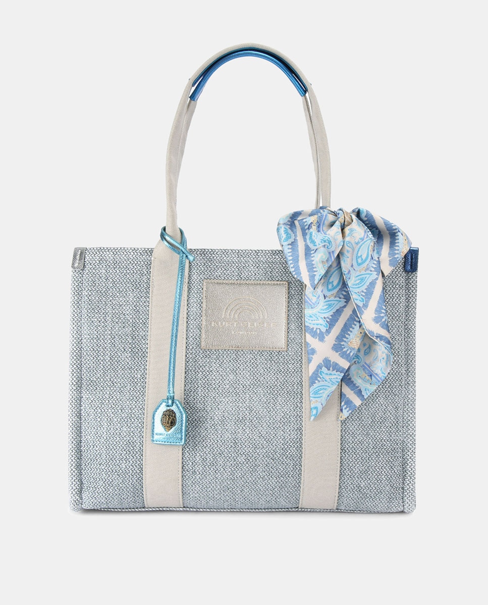 Imagem 0 de Mala Tipo Tote Southbank Grande de Ráfia - Azul