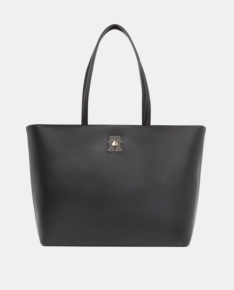 Bolso estilo tote en color negro · Tommy Hilfiger · El Corte Inglés