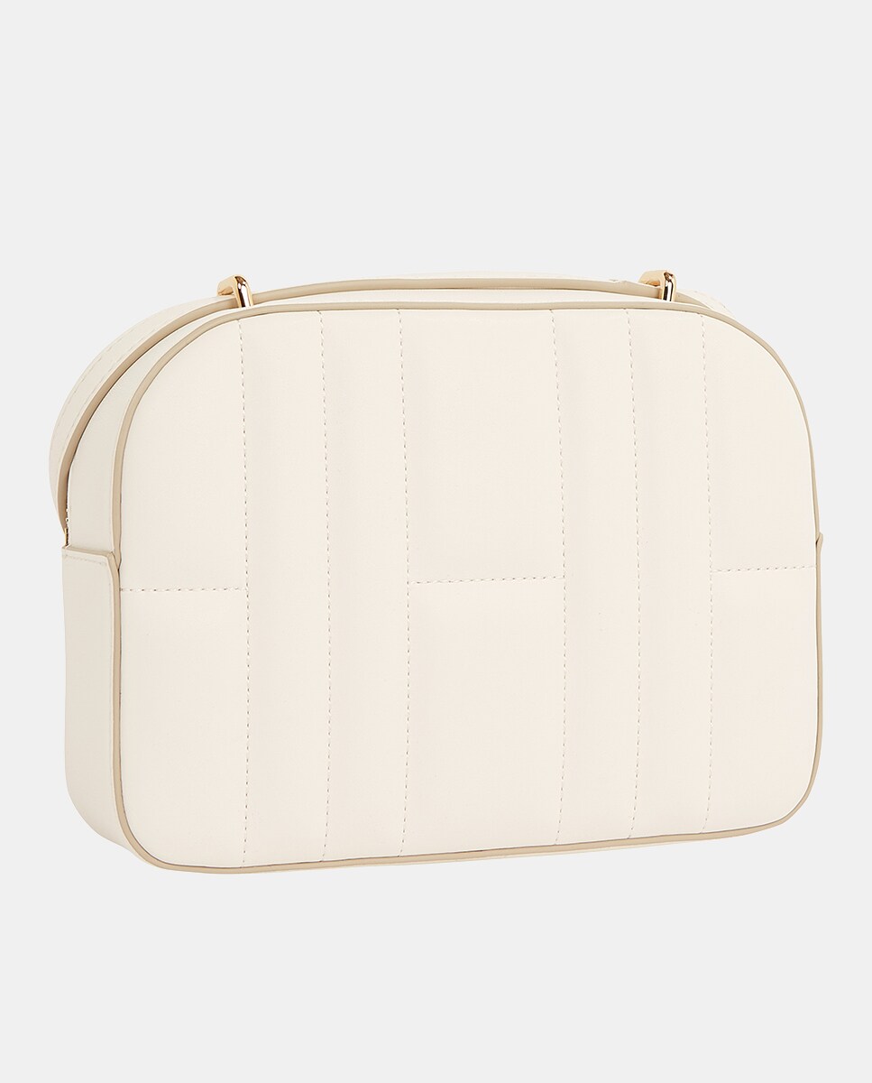 Mala a Tiracolo com Desenho Acolchoado - Branco Branco-2