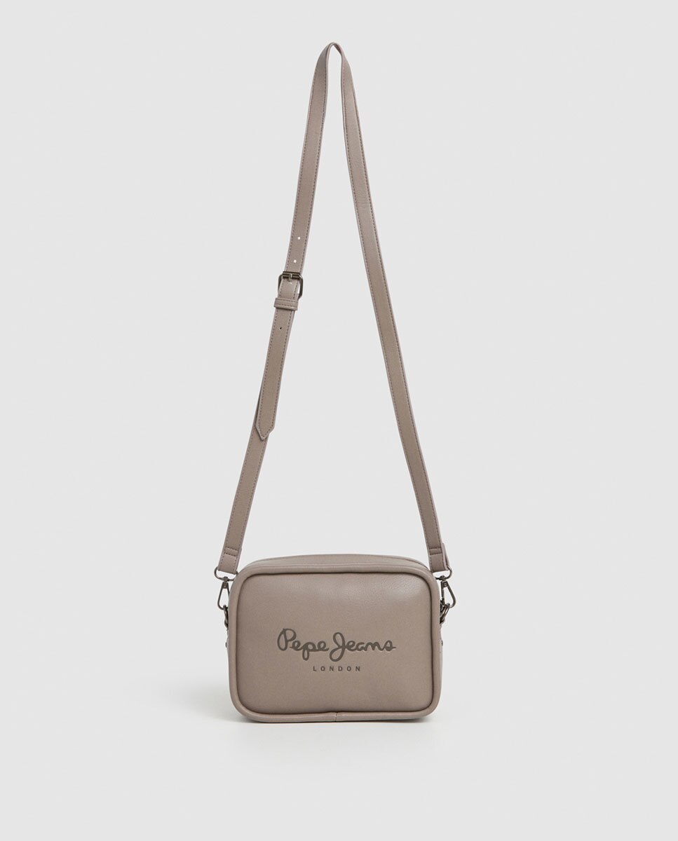 Mala Tipo Camera Bag Bassy Code com Logótipo Central Cinzento-2