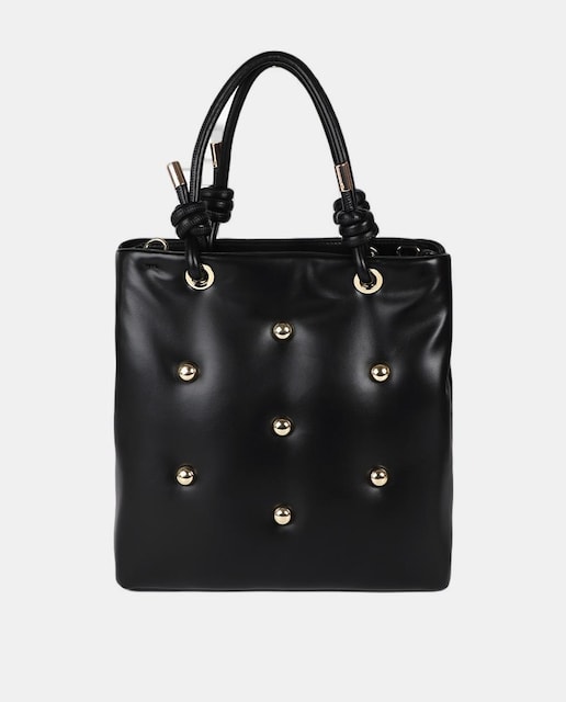 Imagem 0 de Mala Acolchoada com Efeito de Pele com Tachas Redondas XL