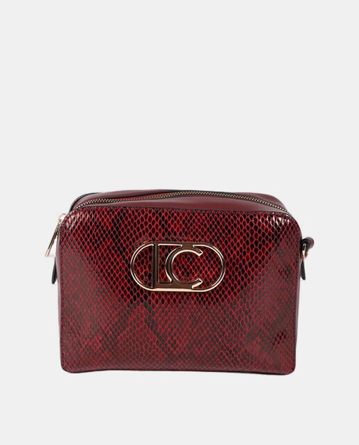 Imagen 0 de Bandolera efecto piel serppiente logo LC ovalado