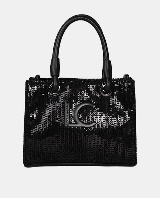 Imagem 0 de Mini Mala Shopper com Lantejoulas e Logótipo a Condizer