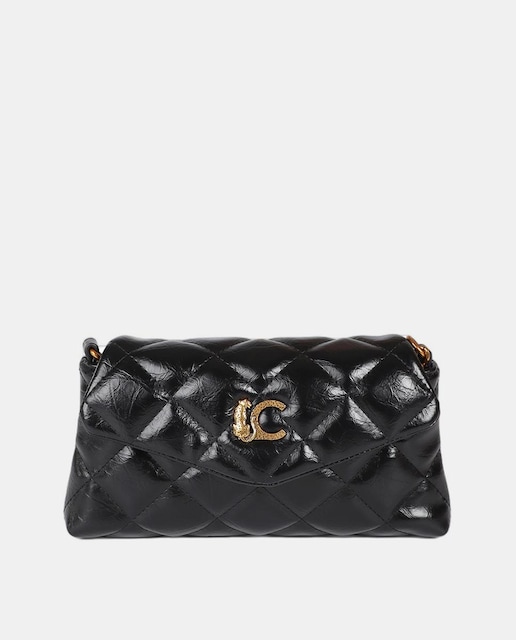 Imagen 0 de Mini bolsito bandolera acolchado en efecto piel con logo LC leopardo