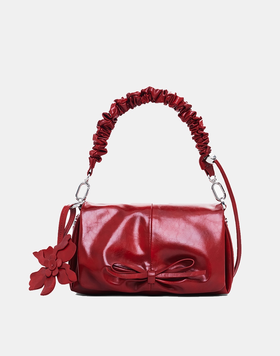 Mala Pequena com Laço Brilhante Vermelho-1